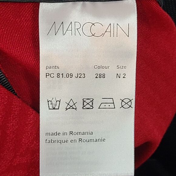 New MARC CAIN Women's (6) Red Herringbone Knit Side Zip Elastic Waist Pants $370 - Picture 8 of 10